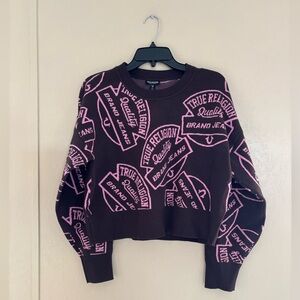 NWT True Religion women’s Monogram Jacquard Sweater sz L
